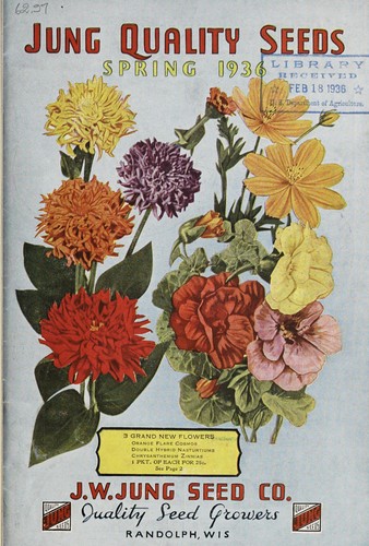 Cover for Jung quality seeds, spring 1936