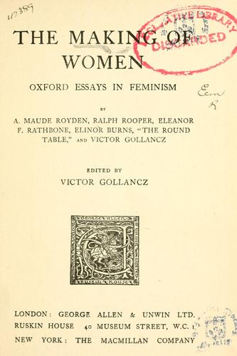 Cover for The making of women