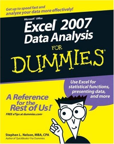 Cover for Excel 2007 Data Analysis For Dummies