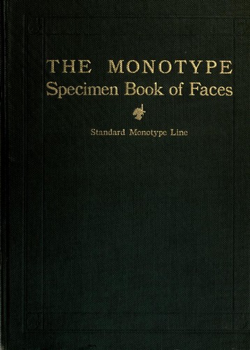 Cover for The monotype specimen book of type faces