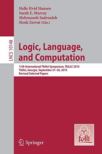 Cover for Logic, Language, and Computation
