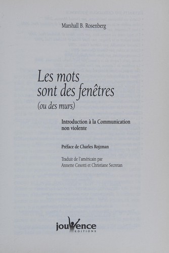 Cover for Les mots sont des fenêtres