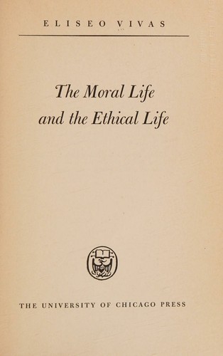 Cover for The moral life and the ethical life