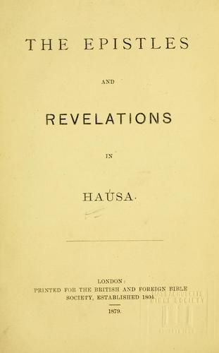 Cover for The Epistles and Revelations in Hausa.