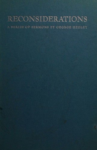Cover for Reconsiderations