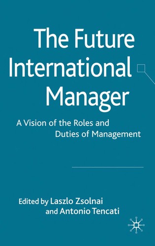 Cover for The future international manager