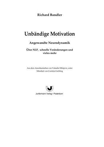 Cover for Unba ndige Motivation
