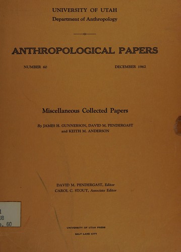 Cover for Miscellaneous collected papers