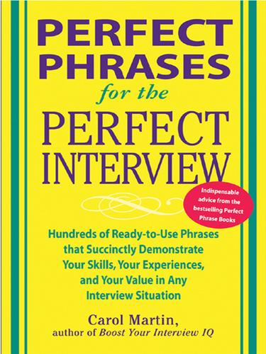 Cover for Perfect Phrases for the Perfect Interview