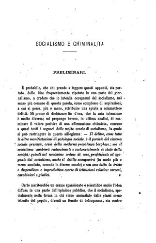 Cover for Socialismo e criminalità
