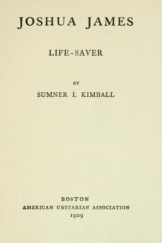 Cover for Joshua James, life-saver