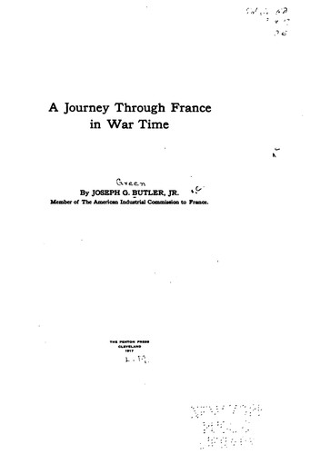 Cover for A journey through France in war time