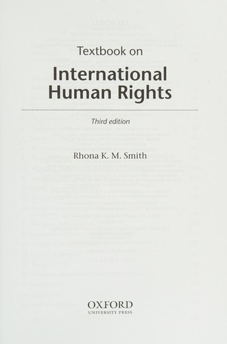 Cover for Textbook on international human rights