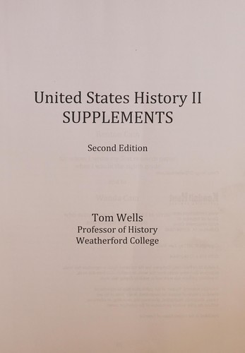 Cover for US History II Supplements