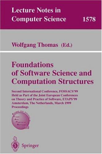 Cover for Foundations of Software Science and Computation Structures