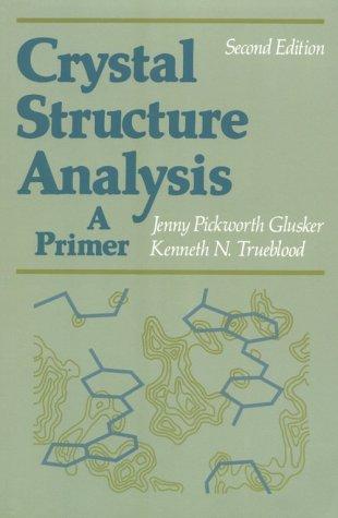 Cover for Crystal structure analysis