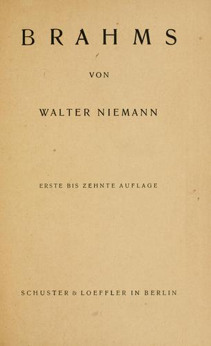 Cover for Brahms