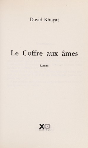 Cover for Le coffre aux ames