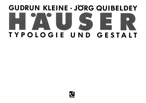 Cover for Häuser