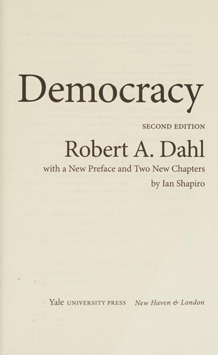 Cover for On Democracy
