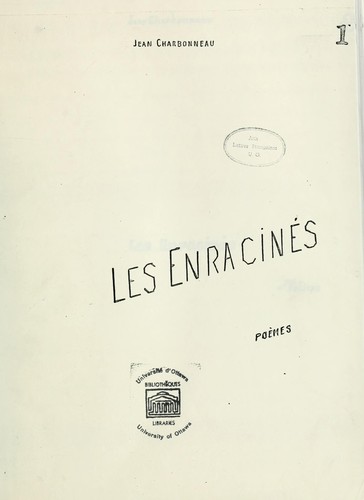 Cover for Les enracinés