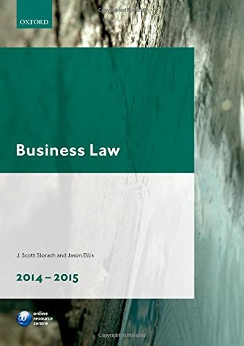 Cover for Business Law 2014-2015