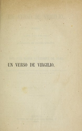 Cover for Un verso de Virgilio