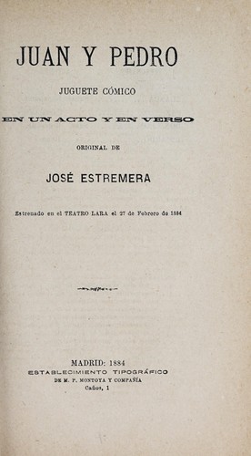 Cover for Juan y Pedro