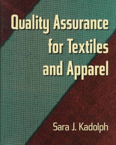 Cover for Quality Assurance for Textiles and Apparel