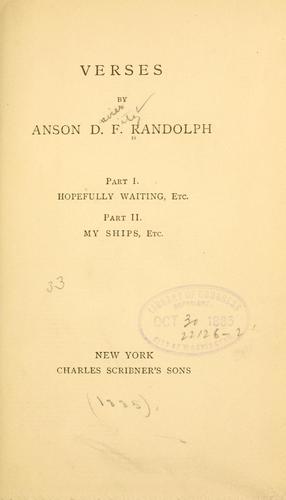 Cover for Verses