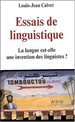 Cover for Essais de linguistique