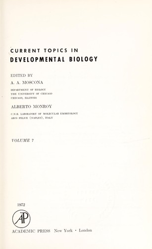 Cover for Current Topics in Developmental Biology