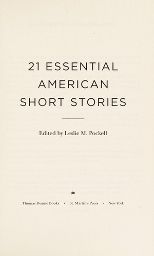 Cover for 21 essential American short stories