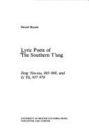 Cover for Lyric poets of the Southern Tʻang