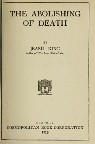Cover for The abolishing of death