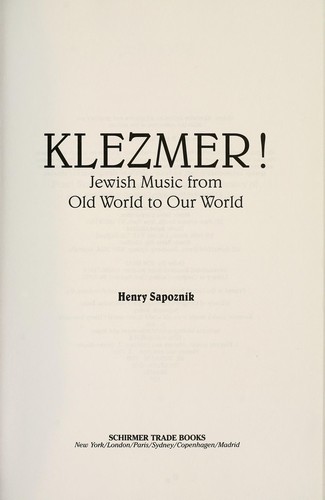 Cover for Klezmer!