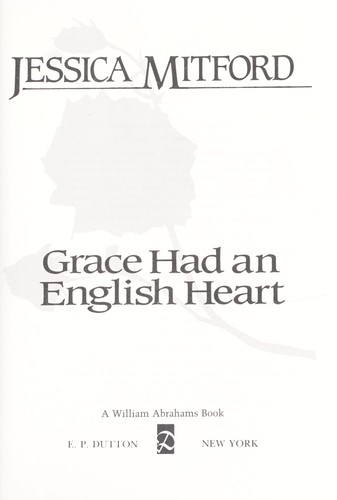 Cover for Grace had an English heart