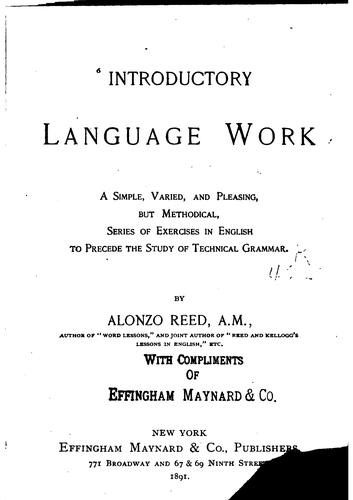 Cover for Introductory Language Work: A Simple, Varied, and Pleasing, But Methodical, Series of Exercises ...