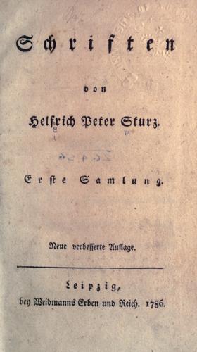 Cover for Schriften.