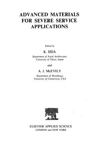 Cover for Advanced Materials for Severe Service Applications