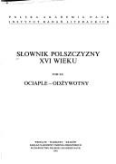 Cover for Słownik polszczyzny XVI wieku.