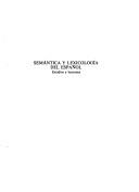 Cover for Semántica y lexicología del español