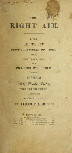 Cover for THE RIGHT AIM