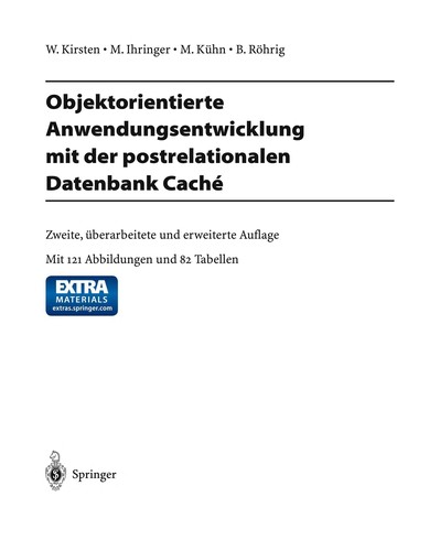 Cover for Objektorientierte Anwendungsentwicklung mit der postrelationalen Datenbank Caché