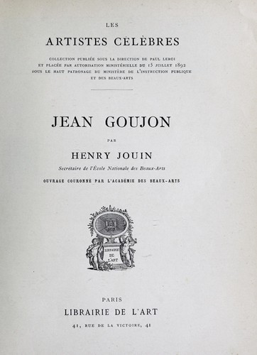 Cover for Jean Goujon
