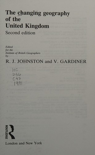 Cover for The Changing geography of the United Kingdom