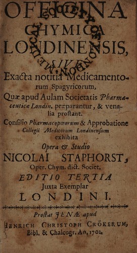 Cover for Pharmacopoeia Collegii Londinensis, in qua ... compositiones tum ex Pharmacopoeia Augustana, tum ex aliis ...