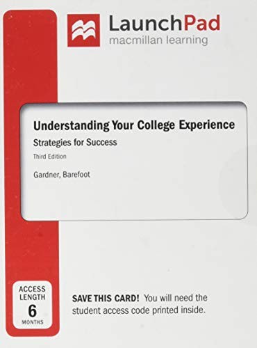 Cover for LaunchPad for Understanding Your College Experience
