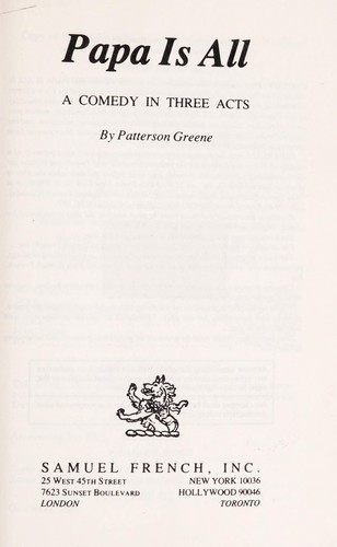 Cover for Papa is all