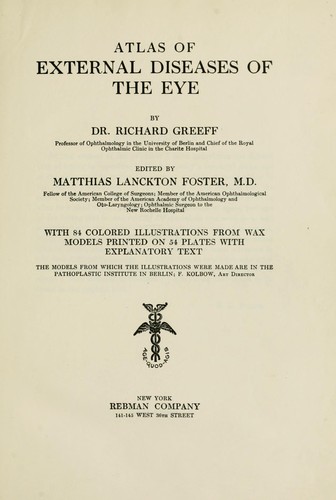 Cover for Atlas of external diseases of the eye